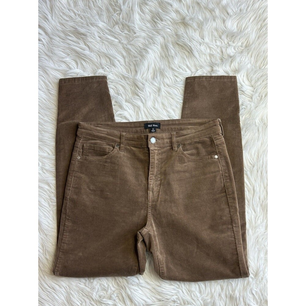 Well Worn Women’s Size 8/29 Brown Corduroy Pants Career Casual Old Money